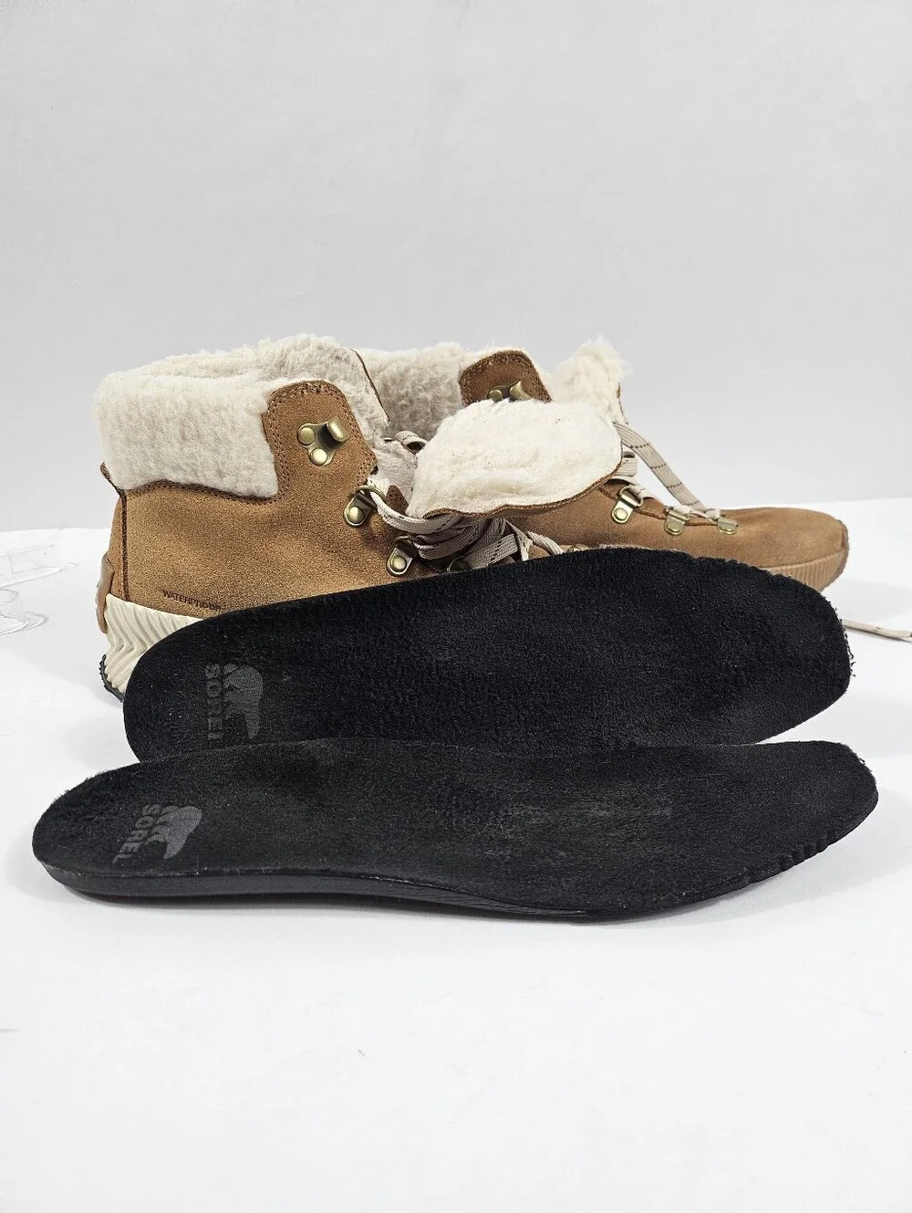 Sorel Out N' About III Conquest Waterproof Suede Faux Fur Lace Up Winter Boot